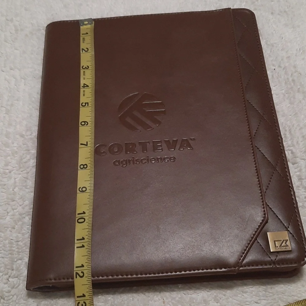 Corteva Brown Leather Portfolio